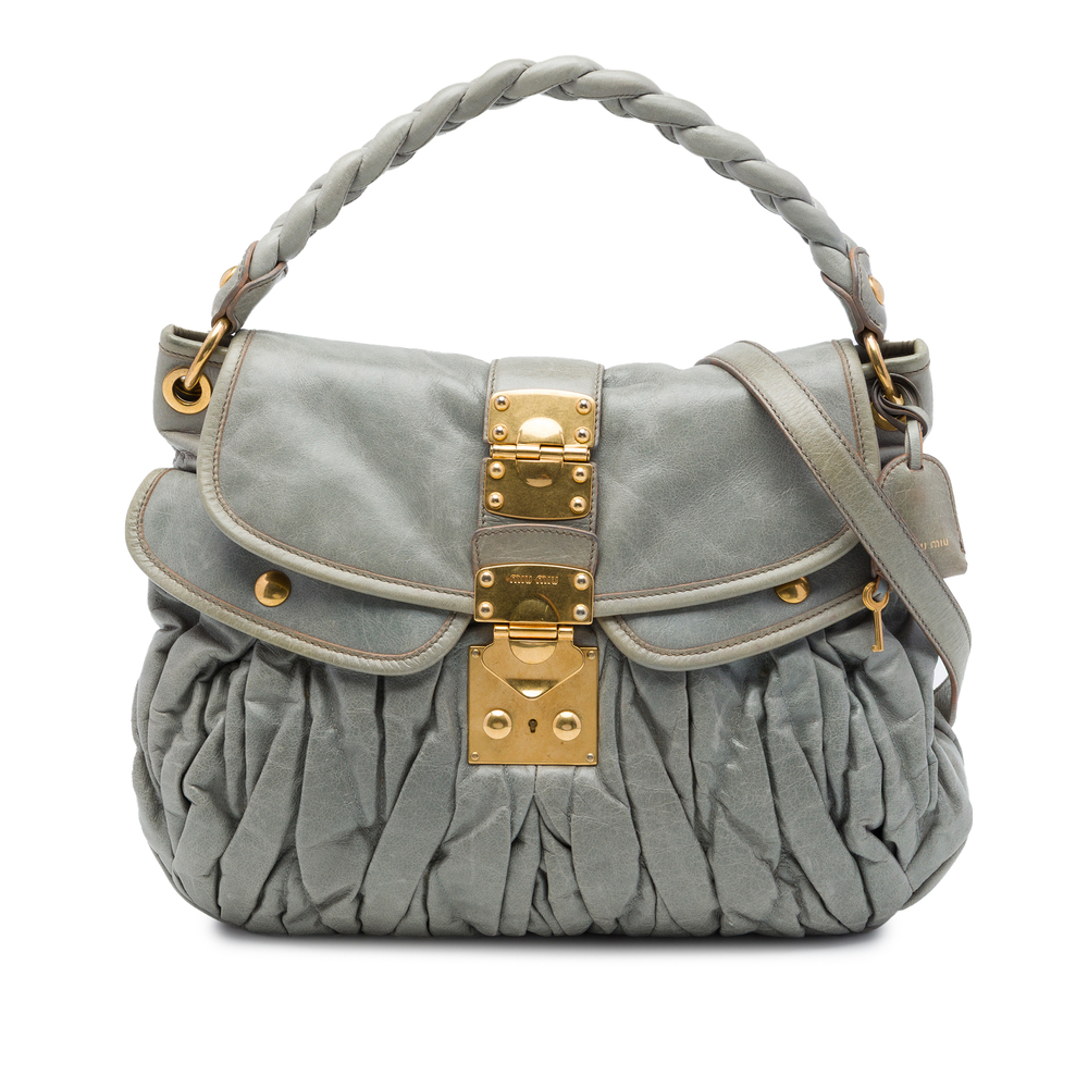 Pre-Loved Miu Miu Matelasse Nappa Coffer Satchel